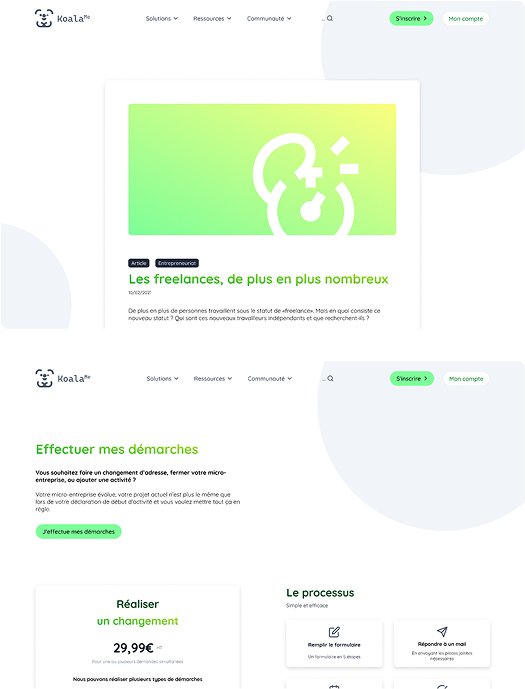 KoalaME - Site web 5 Article et page démarches de KoalaME