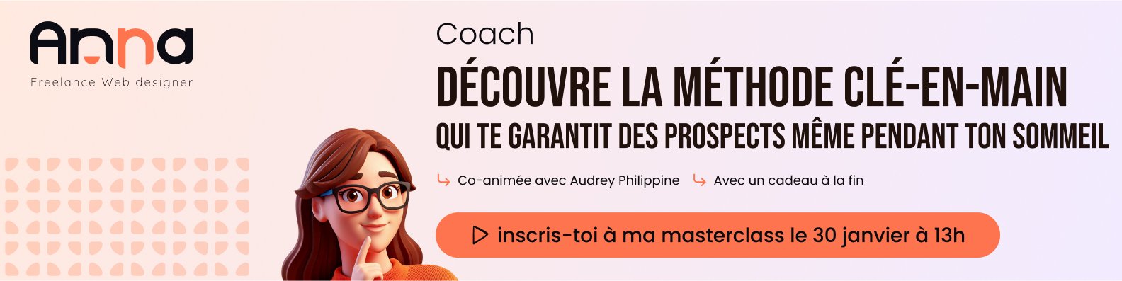 Webinaire Audrey & Anna - Tunnel de vente 5 Bannière d'Anna pour le webinaire
