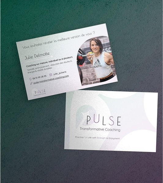 PULSE Transformative Coaching - Branding 6 Carte de visite de PULSE Transformative Coaching