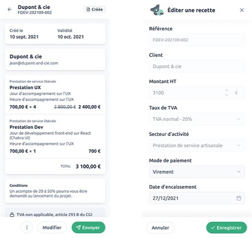 Différentes vues d'écrans mobile first de koalame