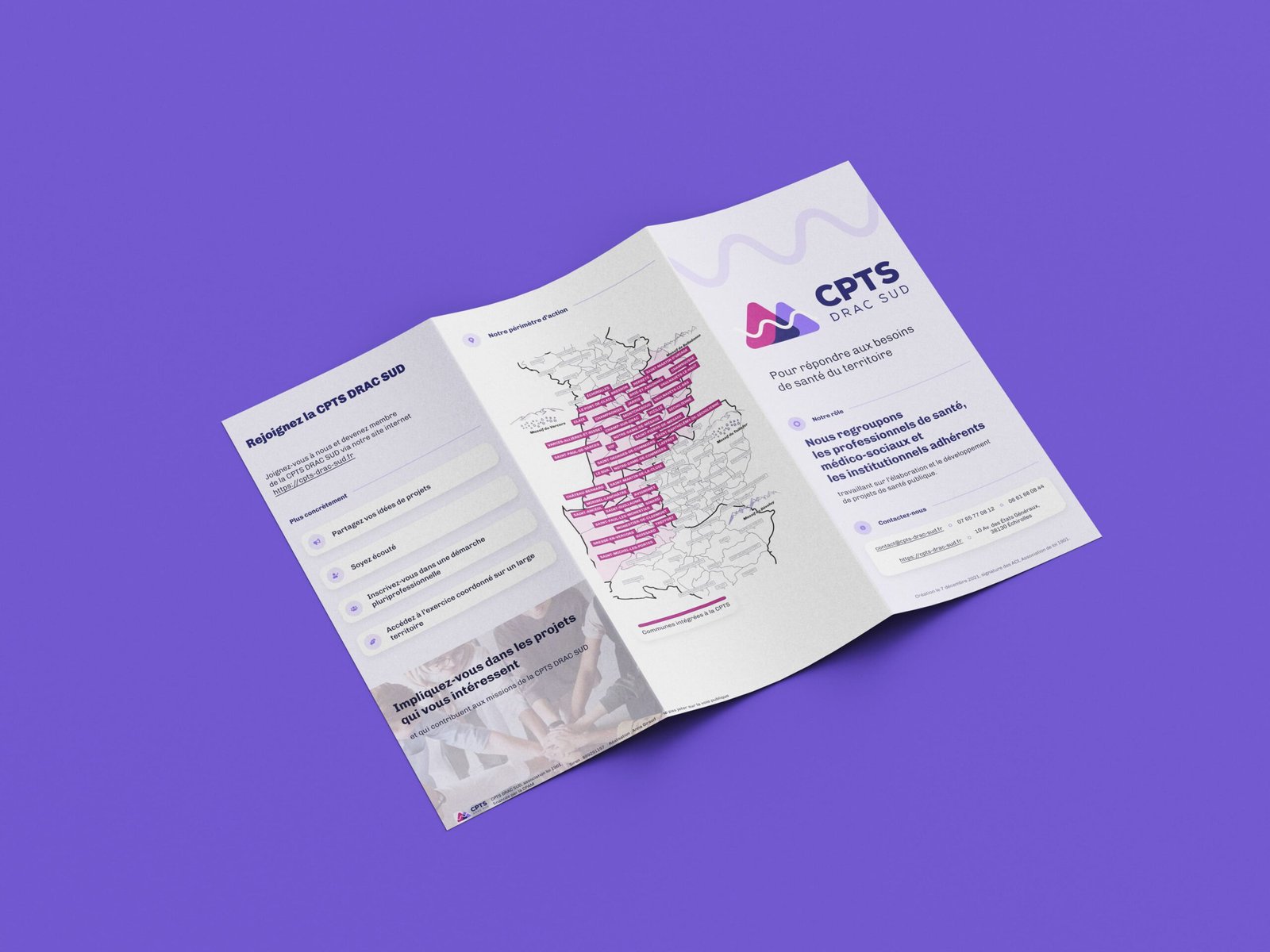 Sensibiliser aux maladies avec une iconographie sur-mesure 6 Mise en scène du dépliant verso