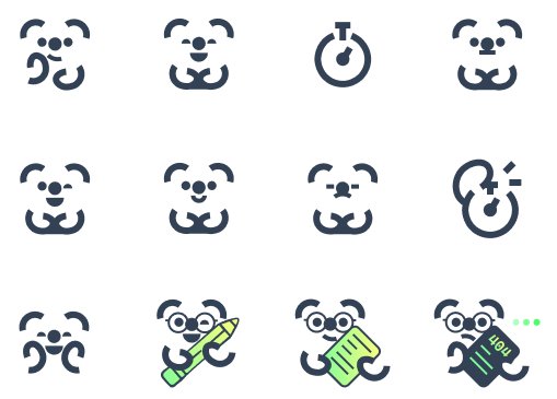 KoalaME - Branding 6 Variantes des mascottes de KoalaME