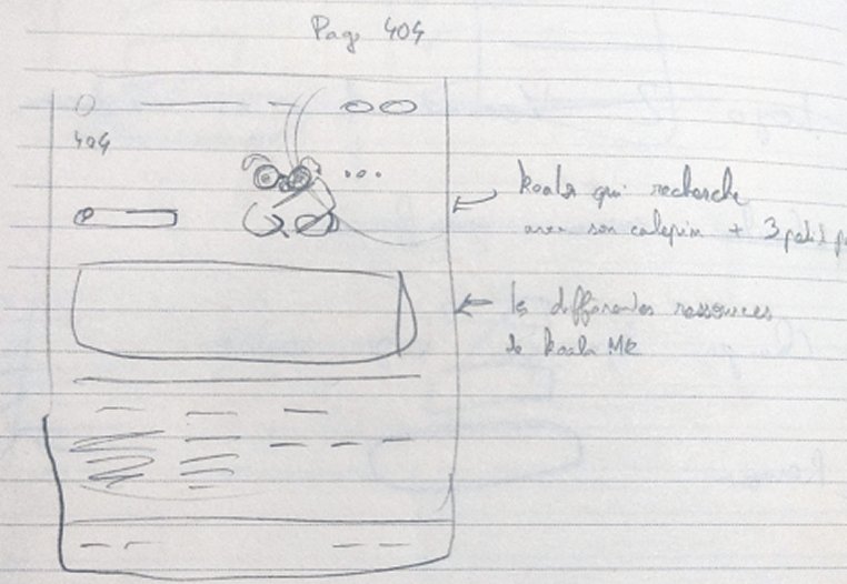 Wireframe de la page 404