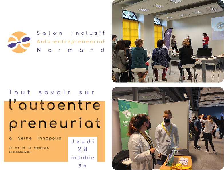 Récapitulatif du salon inclusif autoentrepreneurial normand avec le logo du print et organisation